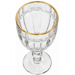 Taça Avulsa 330ml de Cristal Ecológico com Fio de Ouro Imperial  Lyor